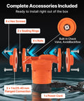 Top Shelf Cast Iron Hot Water Recirculation Pump, 16 Gpm Flow, Dead Quiet Operation, Inline Check Valve, Straightforward Setup For Dependable Home Heating Systems with included accessories.