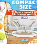 Clear Baseball Holder Stand 1.96 Inch Acrylic Display Stand For Baseballs Softballs Golf Balls Tennis Balls And Small Collectible Balls Perfect Desk Shelf Decor