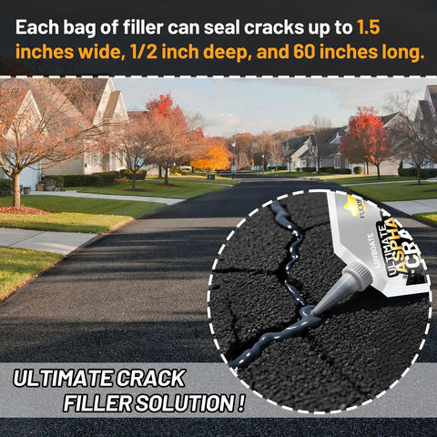 High Elasticity Asphalt Crack Filler Self Leveling Sealant For Driveways And Walkways Waterproof Road Repair in use on asphalt