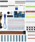All In One Tinker Ready Starter Electronics Kit With Power Supply Module Breadboard 300 Plus Components Jumpers LEDs Resistors