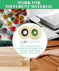 Image showcasing 11 Piece Wool Buffing And Polishing Wheel Kit For Angle Grinder, suitable for glass, wood, and leather surfaces.