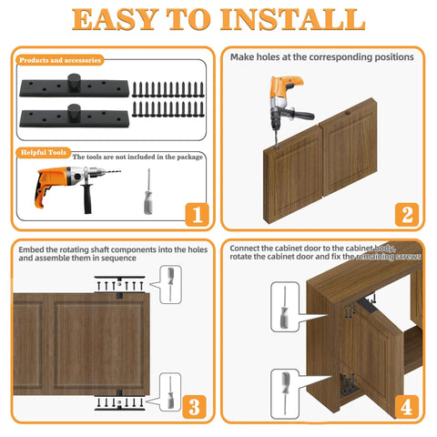 Easy installation guide for Heavy Duty 6 Inch Pivot Hinge With 360 Degree Rotation Concealing Up Down Shaft Middle Core Stainless Steel Black Finish Door Hinge 2 Pack Ideal For Interior And Exterior Doors Built To Last.