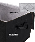 Set Of 8 Foldable Closet Storage Bags With Zippers And Clear Window, 36L Each, showing interior and exterior design details