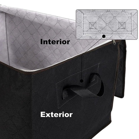 Set Of 8 Foldable Closet Storage Bags With Zippers And Clear Window, 36L Each, showing interior and exterior design details