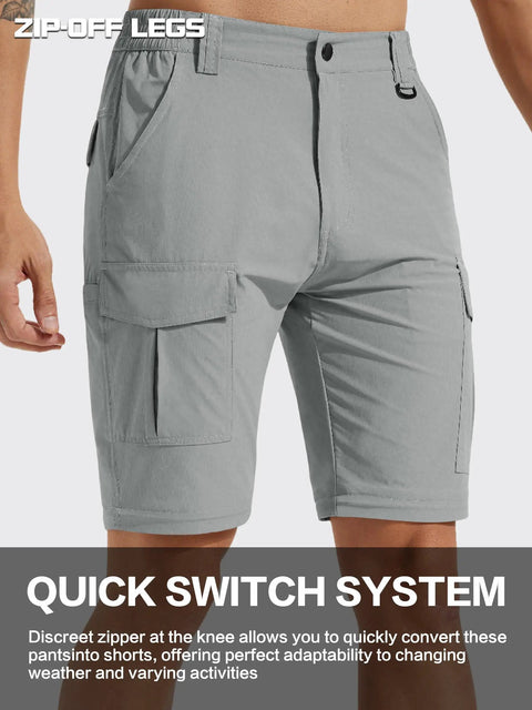Men's Hiking Convertible Pants Zip Off for Outdoor Adventure Water Resistant Quick Dry Lightweight Four Way Stretch