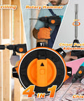 Beast 1 Inch SDS Plus Heavy Duty Rotary Hammer Drill 900W in use for drilling and chiseling with variable speed settings.