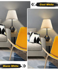 Drum Style Fabric Lamp Shades For Table And Floor Lamps Cool and Warm White Light