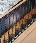 Swivel Shoes For Half Inch Square Balusters, Aluminum Build With Anti-Corrosion Coating, installed on staircase balusters