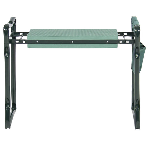 Foldable Garden Kneeler And Seat With Bonus Tool Pouch Portable Stool Grab And Go Bench With EVA Pad and steel frame