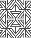 Black And White Geometric Peel And Stick Wallpaper For DIY Projects Repositionable And Removable With No Residue Sticks To Smooth Surfaces