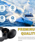 10.5 Inch Diameter 11 Pitch Aluminum Outboard Boat Propeller with 14 Spline Hub and Right Hand Rotation for BRP Johnson EVINRUDE OMC