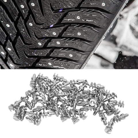 Threaded Tungsten Tire Studs With Aluminum Body For Auto, Truck, And Forklift - Anti Slip Snow Traction Cleats With Easy Installation