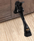 Heavy Duty Door Stopper For Bottom Of Door With Smooth Braking Mechanism, Zinc Alloy Construction, No Slam Safety