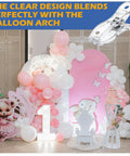Clear Balloon Arch Clips 30 Pack, 2 Inch Plastic Backdrop Clamps For Balloon Arches And Party Decor securing pink balloon arch