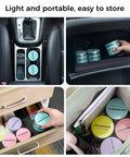 Two Pack Car Cleaning Gel Universal Dust Cleaner stored in car console, glovebox, drawer, and bag