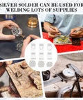 Silver Jewelry Solder Chips And Wires Kit 330 Pieces Of Fine Silver Precut Solder Chips 2x2 Mm And 3 Soft Medium Hard Silver Solder Wires For Slick Easy Jewelry Making Repairs And Restoration used for metalwork and jewelry repair