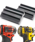 Magnetic Bit Holder For Impact Drivers And Drills, Durable Silicone Sleeve, No Loose Bits, Fits Dewalt Makita Klein Bosch Milwaukee, Pro Grade Drill Accessory For Quick Bit Changes displayed with impact drivers.