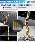 Heavy Duty 13 Piece Cobalt Drill Bit Set With Titanium Coating For Tough Jobs Like Metal Wood And Plastic Quick Hex Shank Design That Cuts Through Steel Fast Without Heat Buildup Perfect For Any Pro or DIY Guy Looking For Reliable High Speed Bits Right. 13-piece cobalt drill bits in storage case