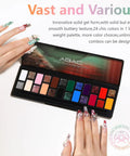 24 Color Solid Gel Nail Polish Kit With Detachable Pro Brush For Ombre Nails No Spill Hema Free Formula Perfect For Christmas NYE
