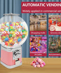 Pink High Capacity Candy Gumball Vending Machine Built Different With Hella Tough Plastic Shell and Super Slick Capsule Action at arcade settings.