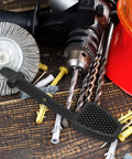 Durable Go Kart Brake And Throttle Pedal Set With Non Slip Foot Support for ATVs, shown with tools on a wooden surface