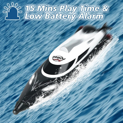 High Speed RC Boat For Pool Fun 35 KPH Remote Control Racing Boat With 180 Degree Flip And Auto Righting in water
