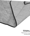 Close-up of grey quilted Golf Cart Seat Cover Protector Easy Install Durable Outdoor Seat Cover showing water-resistant texture.