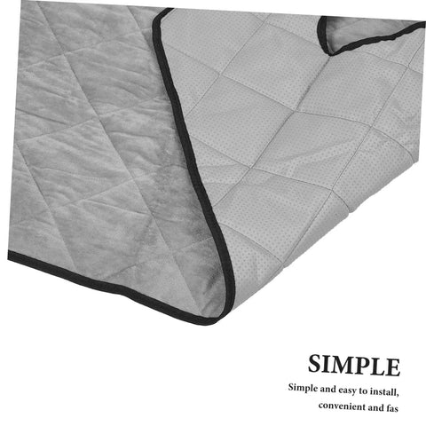Close-up of grey quilted Golf Cart Seat Cover Protector Easy Install Durable Outdoor Seat Cover showing water-resistant texture.