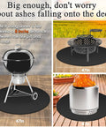 Round Fire Pit Mat 47In Fireproof Deck Protector For Under Fire Pits Bonfire Compatible 3 Layer Fiberglass Mat Features