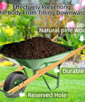 Wood Replacement Wheelbarrow Handles Kit With 304 Stainless Nuts And Bolts, Includes 2 Wedges, Tough Seal Coat, And Pre-Drilled Holes