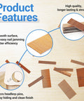 Product features of Twenty Three Gauge One Inch Galvanized Pin Nails For Nail Guns, highlighting smooth surface and micro headless pins.