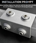 Installation prompt for Boss Grade 25Mm Square Tube Connectors 8 Piece Set, showing a metal joint securing a 25mm tube.
