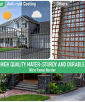 Outdoor Garden Fence For Dogs 32 Inch High 23 Ft Long Rustproof Metal Fencing With Ground Stakes No Dig Animal Containment