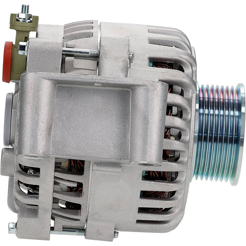 Side view of 12V 135A High Output Alternator Replacement For Ford F-250 Super Duty 2003 To 2005 F-350 Super Duty 2003 To 2005