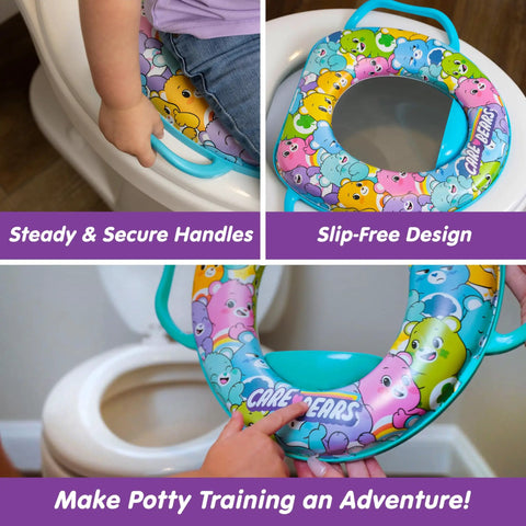 Chill Comfy Toddler Potty Training Seat With Ultra Thick Cushion And Non Slip Toilet Pad Featuring Rock Solid Grip Handles Plus Quick Release Storage Hook For No Sweat Potty Routine