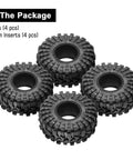 Four King Trekker 1.9 Inch S5 All Terrain Tires For One Tenth Scale Crawlers 118x42mm Ultra Grip Premium Soft Compound displayed in package
