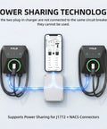 Level 2 EV Charger 48A 11.5KW 240V For Home Use, Fast 46 Mile Per Hour Charge, Adjustable 6-48A, Hardwired Install, UL ETL Energy Star Certified, 60A Breaker Required, Compatible With Most EVs. Power sharing EV chargers with phone dashboard.