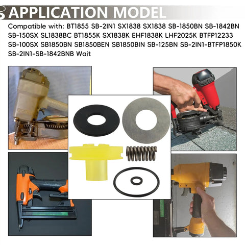 Head Valve Kit Replacement For 18 Gauge Brad Nailer And Pneumatic Tools, Fits BT1855K, SL1838BC parts with nailers