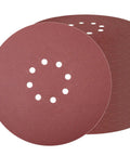 9 Inch Drywall Sanding Discs Set With Hook And Loop Backing, 8 Hole, Grits 80 100 120 180 240 400, Aluminum Oxide Abrasive, 30 Pieces.