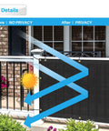 Privacy Screen For Balcony And Deck 3Ft By 15Ft Outdoor Railing Covers Black Net Mesh With Zip Ties 200GSM UV Blocking Fence Panels