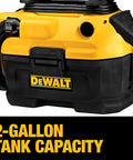 Go-To 20V Max Cordless and Corded Wet Dry Vacuum With 2 Gallon Tank, HEPA Filter, Wide Nozzle, Shop Vac That Really Gets It Done