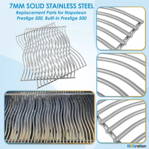 Level Up Your Weekend Cookout With This Knockout Stainless Steel Grill Replacement Kit Featuring Fit Like A Glove Cooking Grids detailed view.