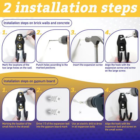 Two Pack Wall Fan Mounting Brackets With Industrial Grade Design installation guide on concrete and gypsum board
