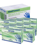 Heavy Duty Disposable Nitrile Gloves With Kickass Textured Grip, 8 Mil Latex Free Powder Free, Perfect For Medical Exam Cleanroom Lab Or Industrial Tasks, Case Of 1000, Large, Blue boxes stacked.