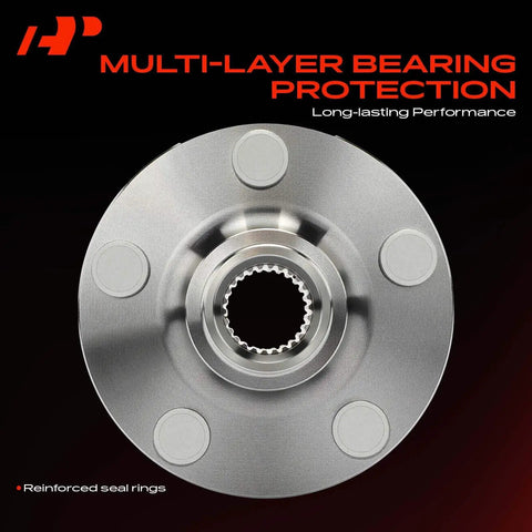 Front Wheel Bearing And Hub Kit For Toyota Corolla 2003 To 2019 Front view of multi-layer hub assembly