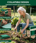 Heavy Duty Garden Kneeler And Seat For Seniors With 420 Lbs Capacity Anti Tip Multifunctional Gardening Stool Bench