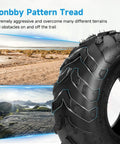 All Terrain Tire 145/70-6 for Mini Bikes and Go Karts showing tread pattern for mud and trail traction