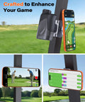 Fold Magnet Golf Cart Phone Holder With Rangefinder Mount Aluminum Alloy 2 In 1 Accessory Holder for Phone and Rangefinder.