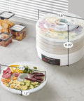 Total Game Changer Digital Food Dehydrator With Five Roomy Trays variable heat controls showcasing dried fruits and vegetables.