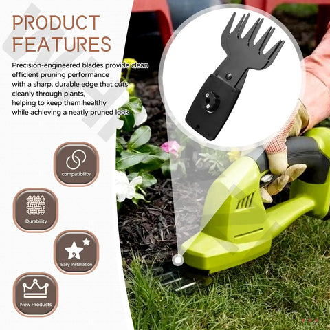 Image showing Two Pack Replacement Hedge Trimmer Blade Assembly 302348001 for Homelite and Ryobi P2900 Series, with feature highlights.